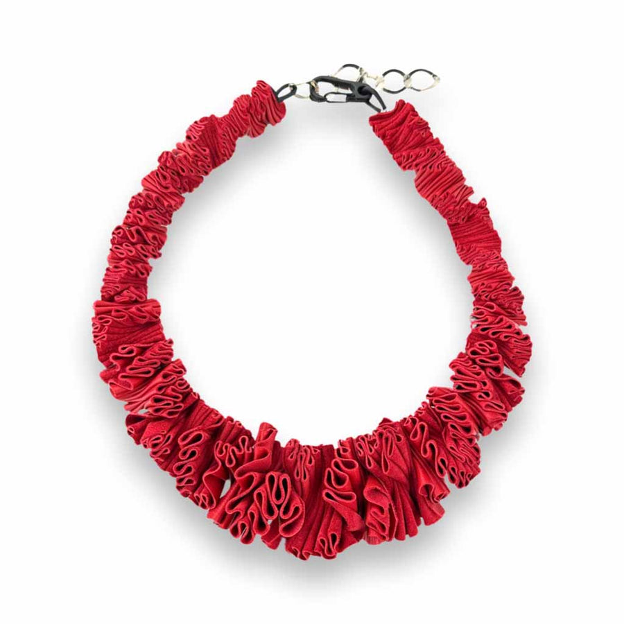 red ruffle collar -last one