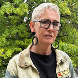 Square Rubber O Earrings