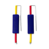 rectangle earrings - multi colour
