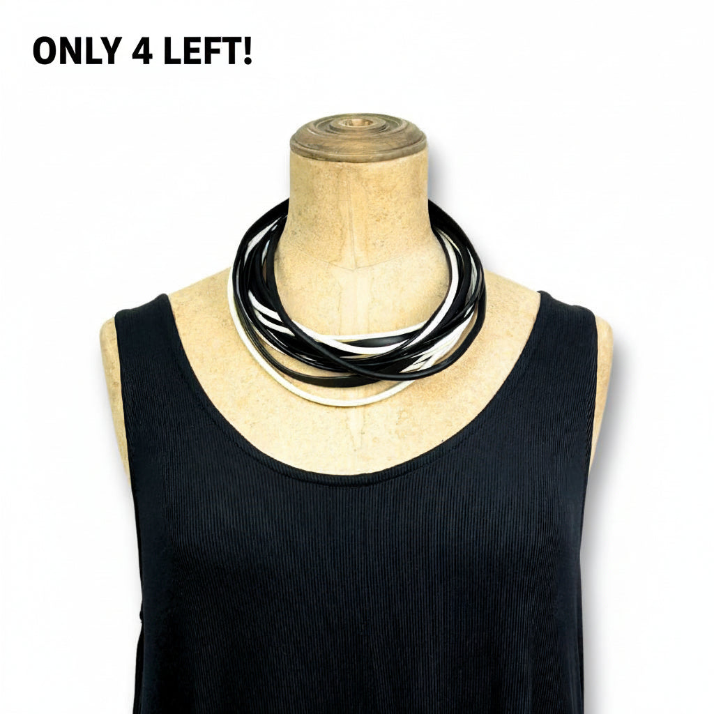 MULTI-STRAND RUBBER NECKLACE