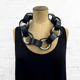 Short Rubber & Felt Chain Necklace