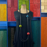 123 Wooden Bead and Rubber Necklace