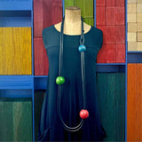 123 Wooden Bead and Rubber Necklace