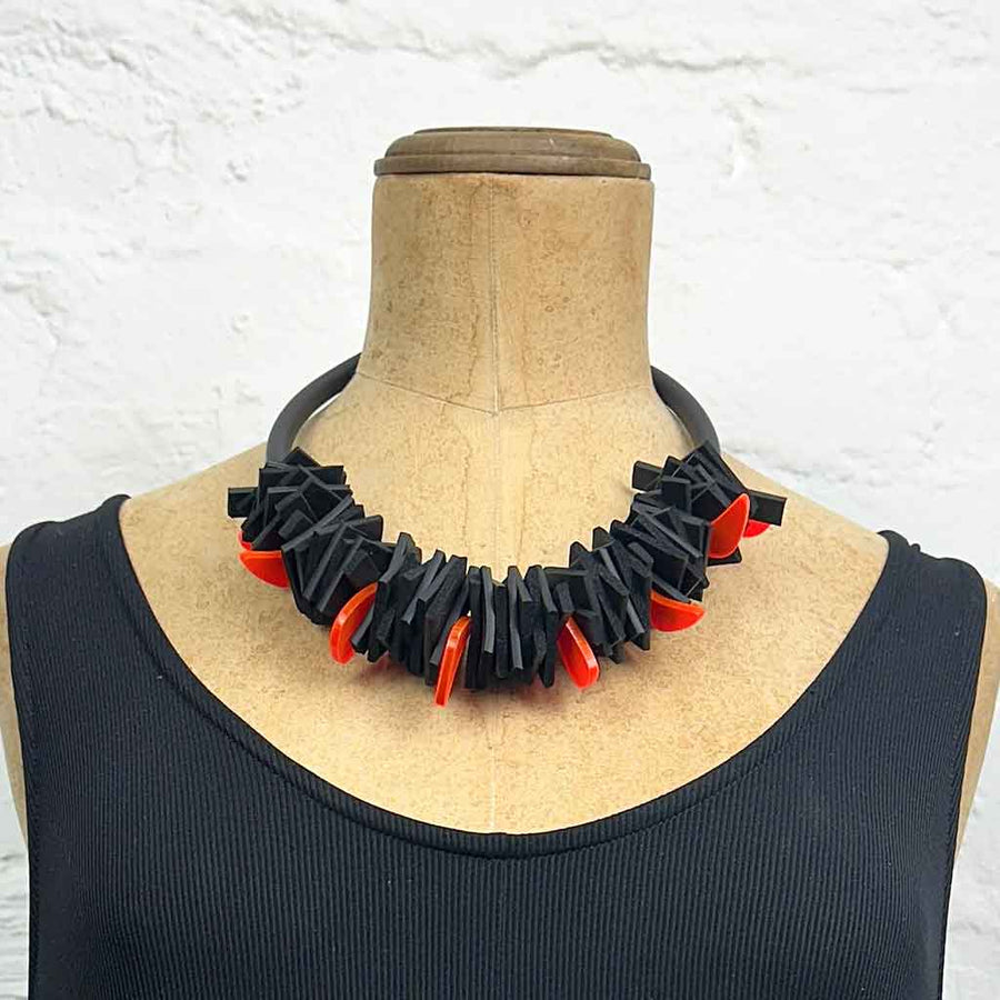 Zero Waste, Recycled Rubber and Perspex Necklace Seconds