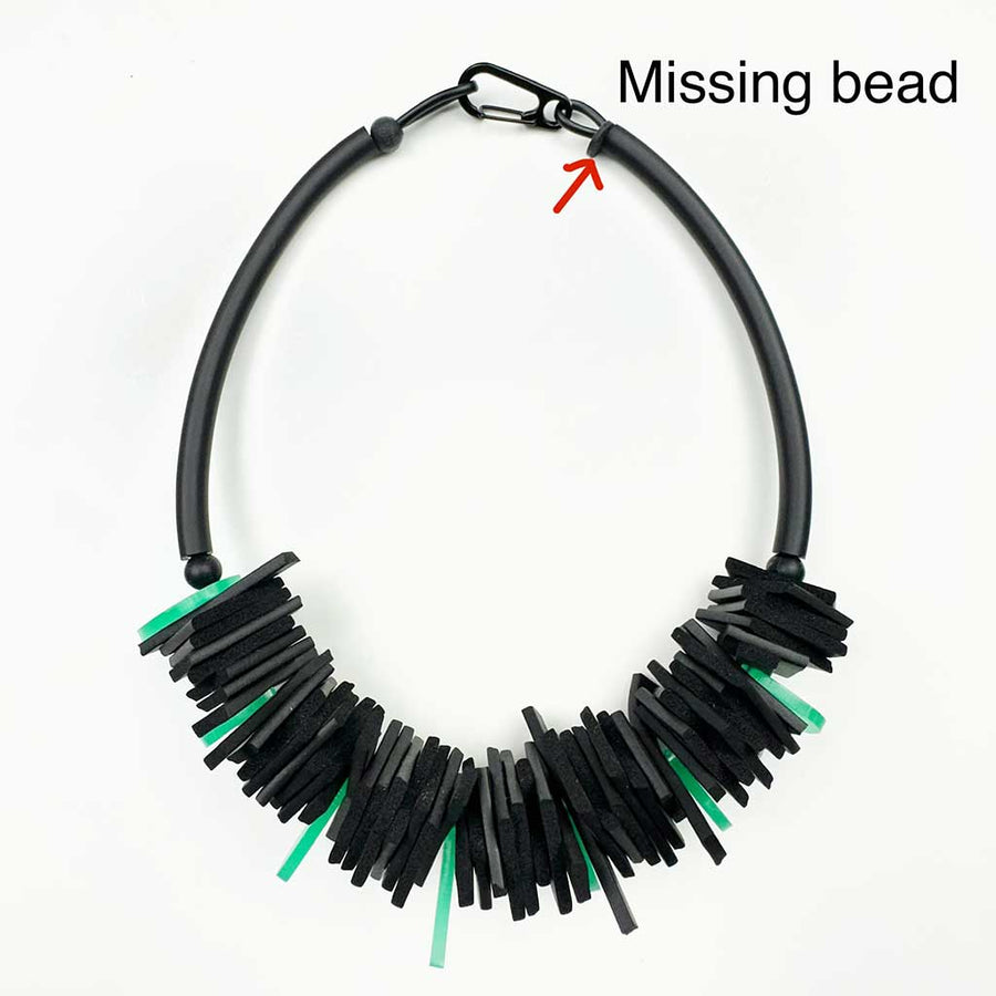 Zero Waste, Recycled Rubber and Perspex Necklace Seconds