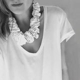 cream ruffle collar