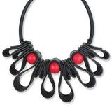 Big Squiggle, Rubber and Resin Necklace -discontinued