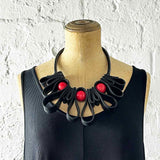 Big Squiggle, Rubber and Resin Necklace -discontinued