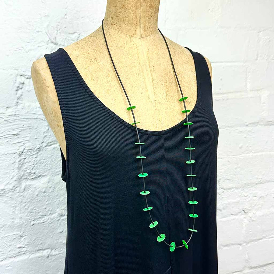 recycled African vulcanite vinyl bead necklaces