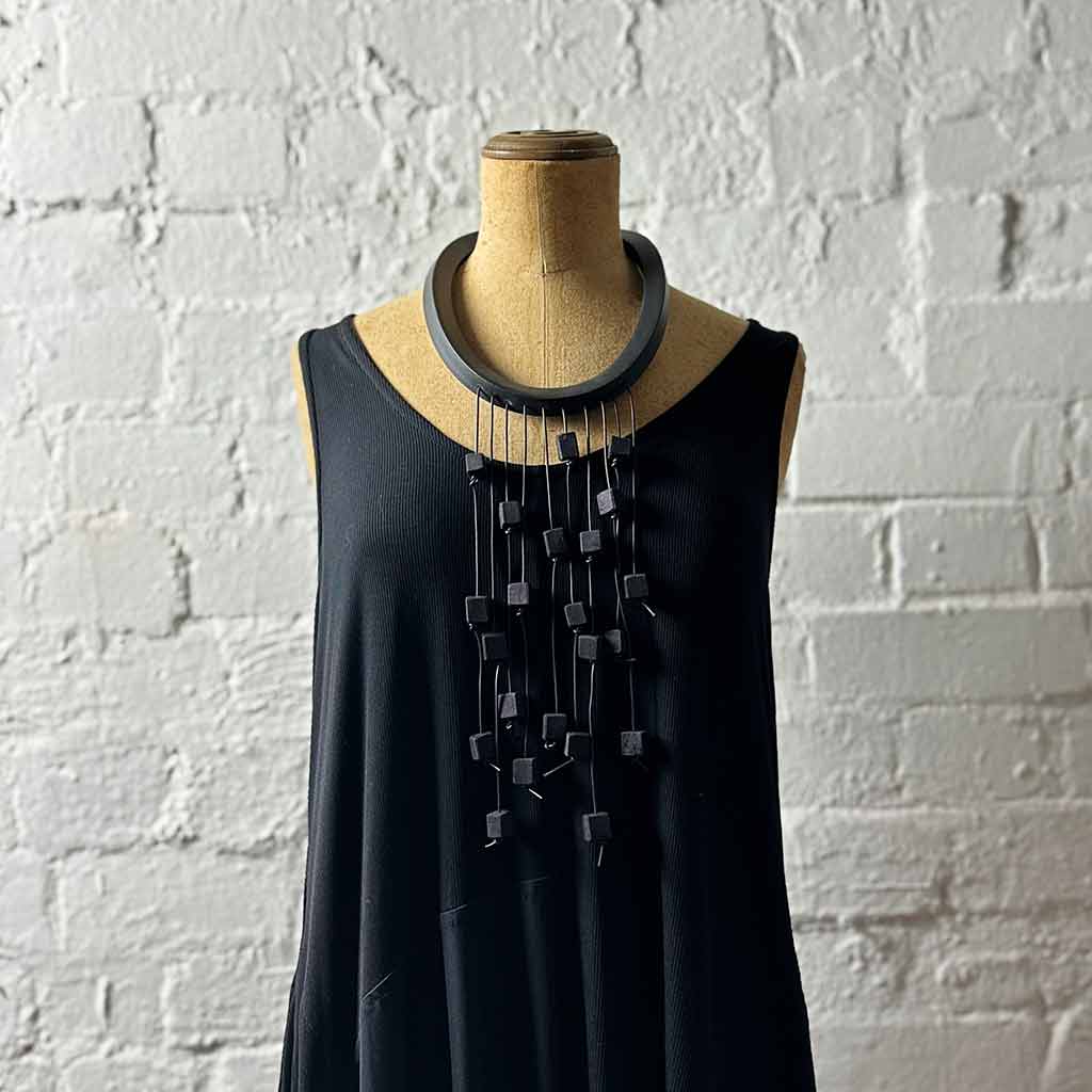 cascading wooden necklace