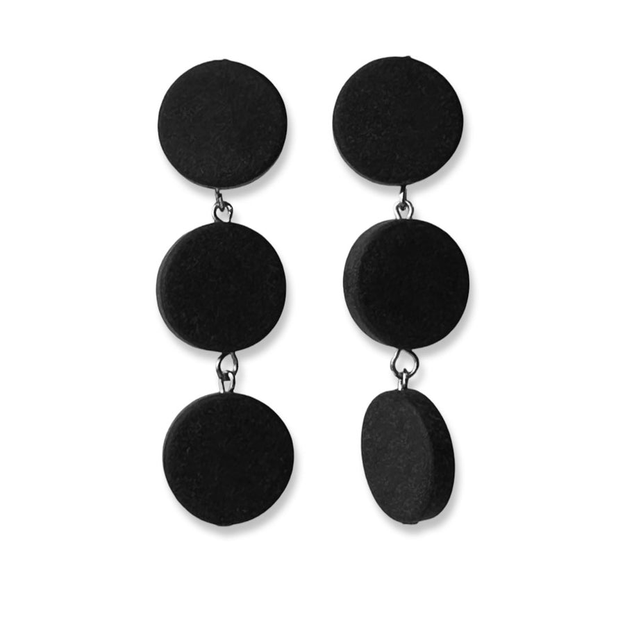 Triple Disk Resin Earrings