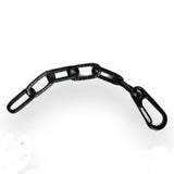 long geometric bead necklace