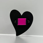 Black and hot pink perspex chunky ring 