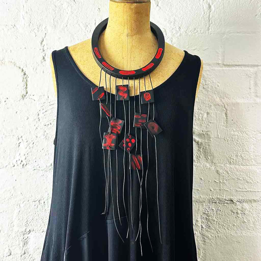 Painted Cascading Necklace