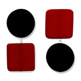 square circle earrings