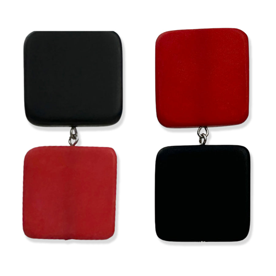 2 squares earrings