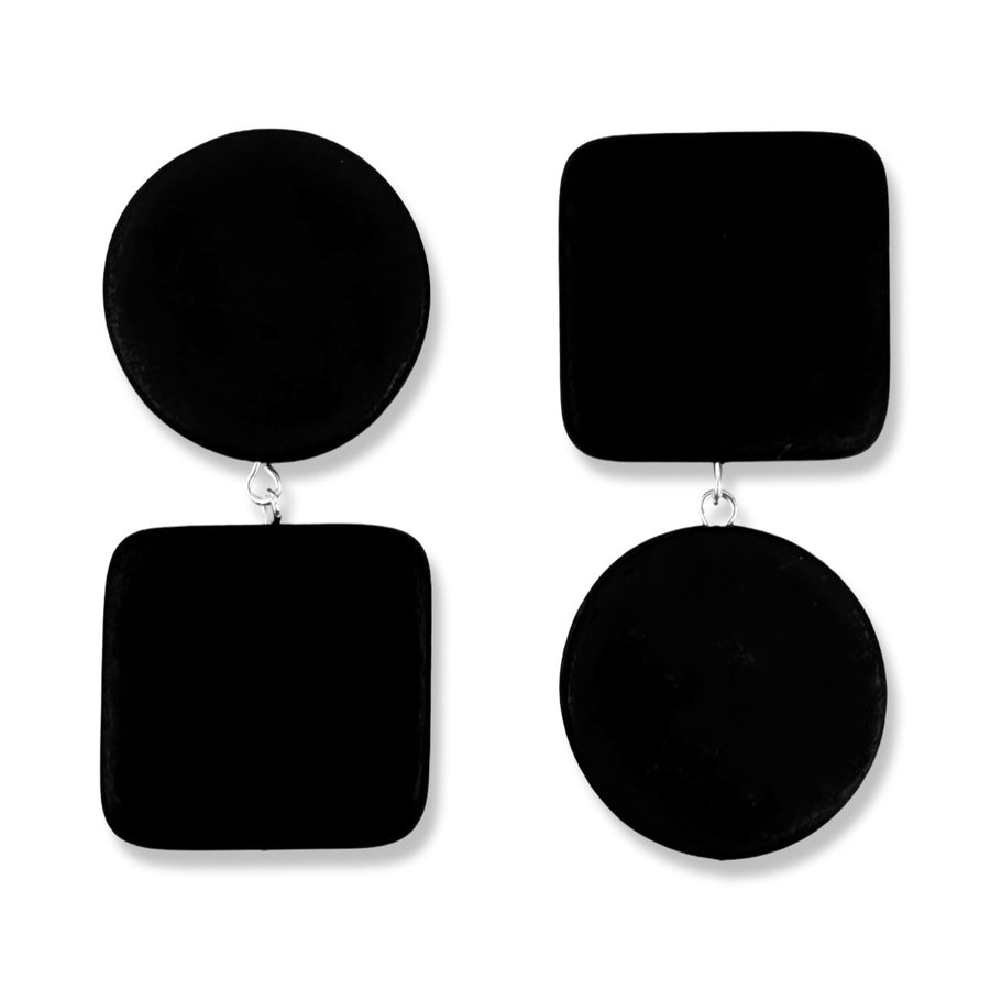 square circle earrings