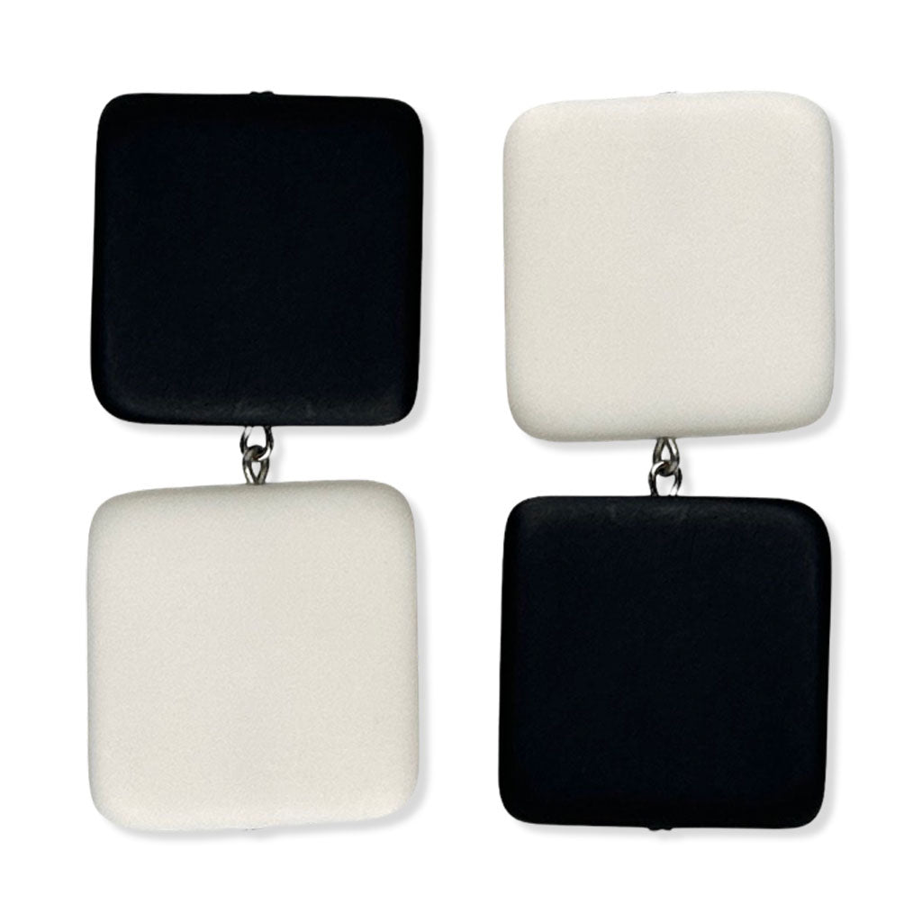 2 squares earrings