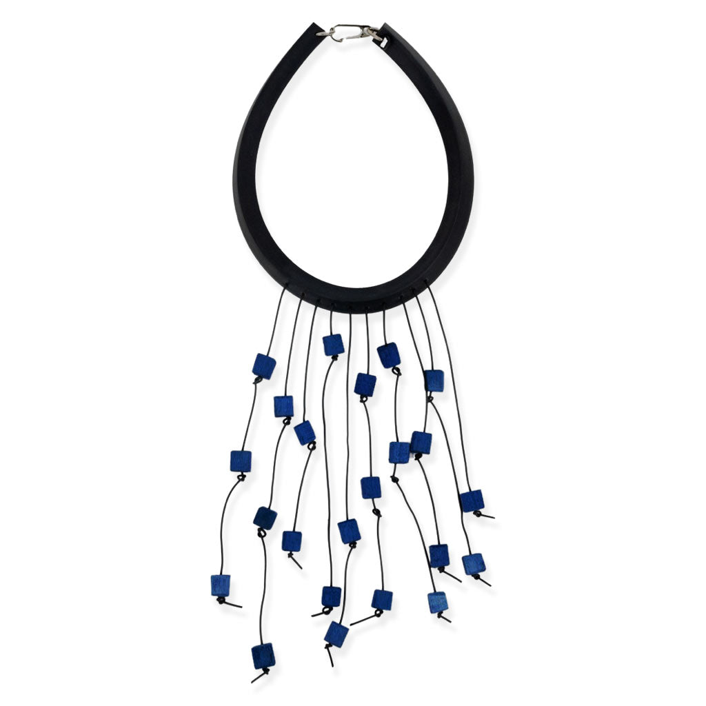 cascading wooden necklace