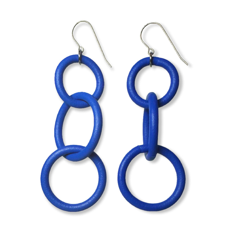 simple rubber chain earrings