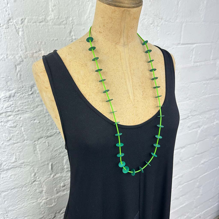 recycled African vulcanite vinyl bead necklaces