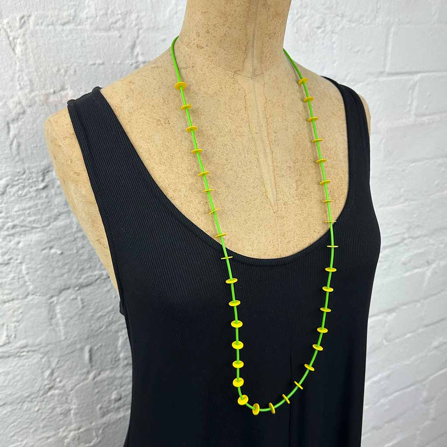 recycled African vulcanite vinyl bead necklaces