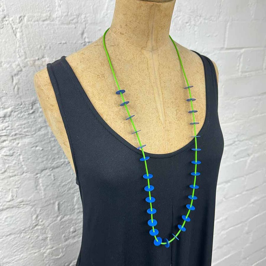 recycled African vulcanite vinyl bead necklaces