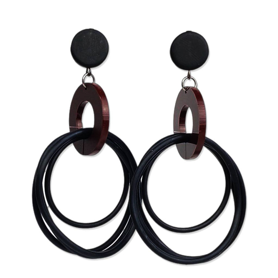 recycled rubber designer earrings, OH So Fabulous discontinued colours