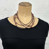 pearl necklace on coloured rubber - limited edition