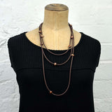 pearl necklace on coloured rubber - limited edition