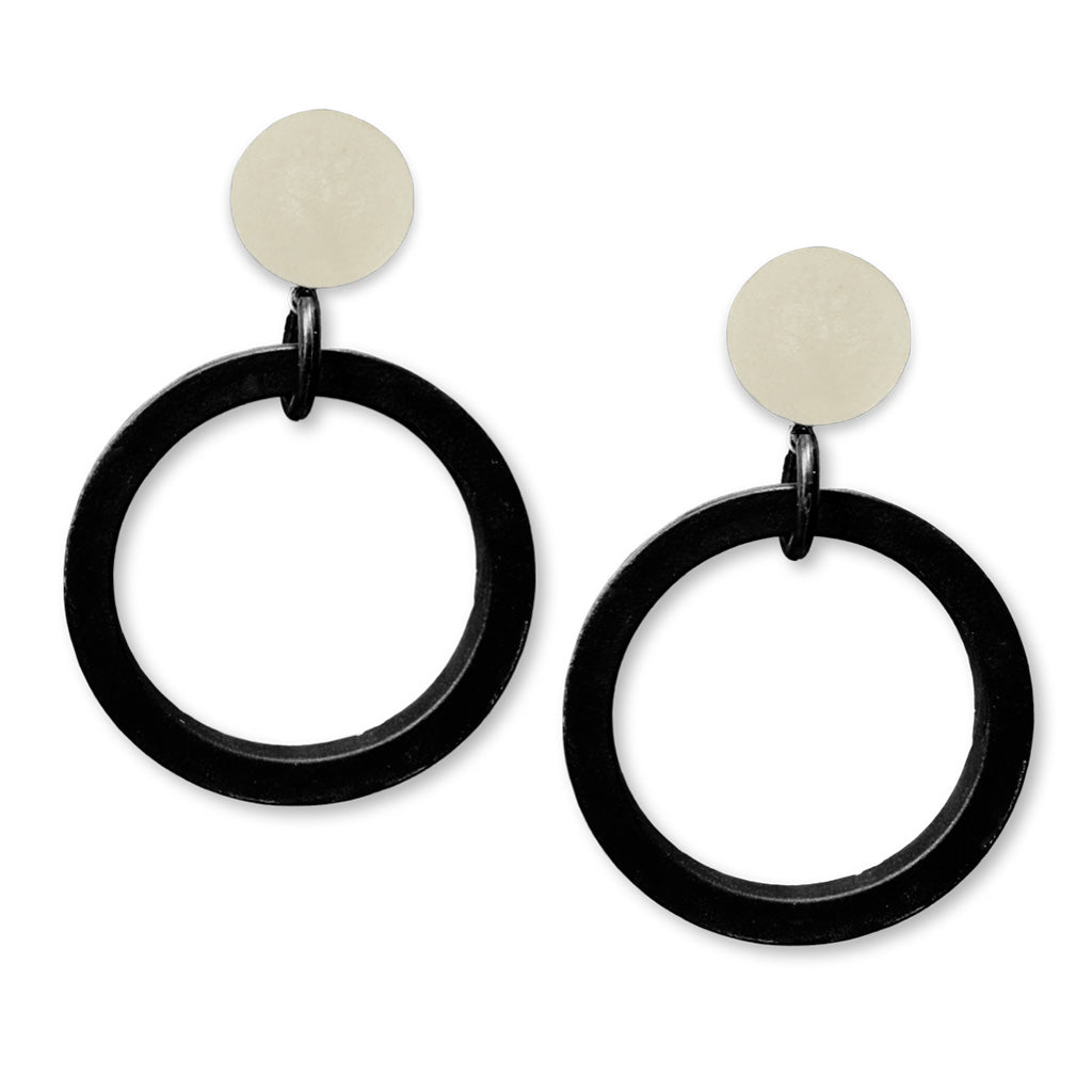 Square Rubber O Earrings