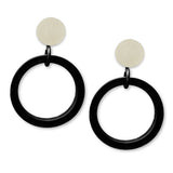 Square Rubber O Earrings