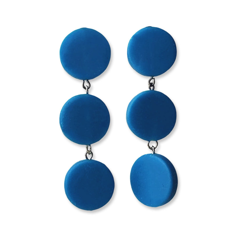 Triple Disk Resin Earrings