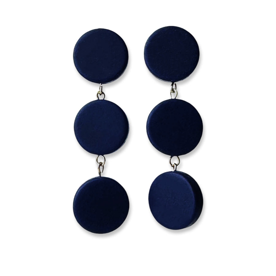 Triple Disk Resin Earrings