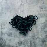 Loopy Rubber Heart Brooch