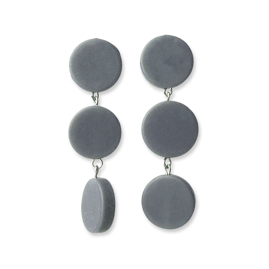 Triple Disk Resin Earrings