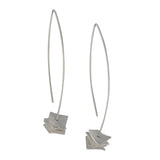 sterling silver earrings with silver square disks