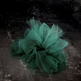 Fantasy Brooch in Green – recycled rubber brooch with green tulle, handmade by Frank Ideas