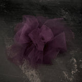 Fantasy Brooch in Wine – recycled rubber brooch with wine tulle, handmade by Frank Ideas