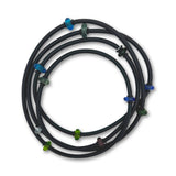 One of a kind glass bead and rubber necklace