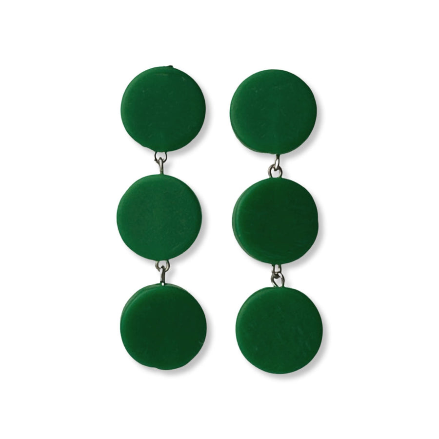 Triple Disk Resin Earrings