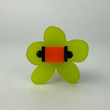 Orange and green chunky flower shaped  ring