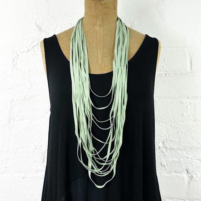 Hand-dyed rubber necklace -samples