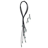 sea glass and rubber necklace end of line