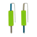 rectangle earrings - multi colour