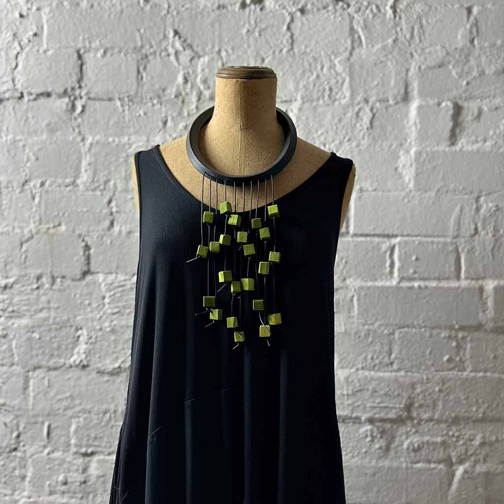 cascading wooden necklace
