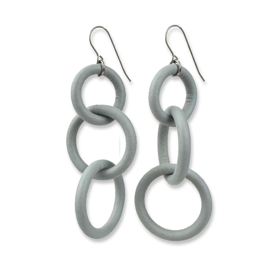 simple rubber chain earrings