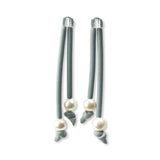 pearl and rubber earrings