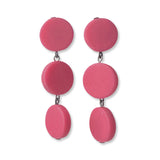 Triple Disk Resin Earrings