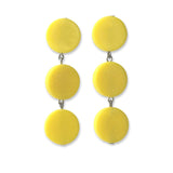 Triple Disk Resin Earrings